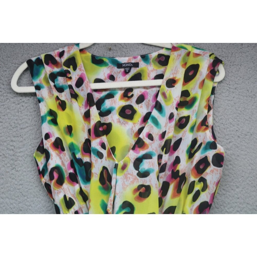 XOXO Chiffon Colorful Asymmetrical Dress-Size Medium-Pockets-Fairy-Whimsigoth - Picture 2 of 13